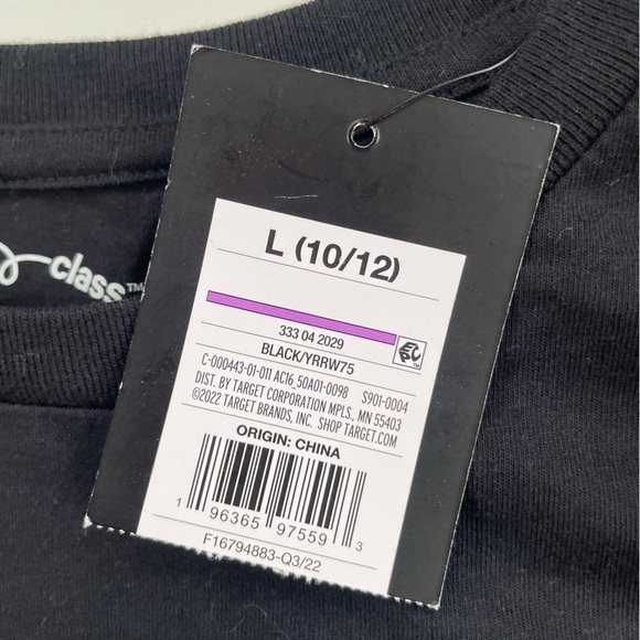 Target Art Class Girls Black Purple Butterfly Long Sleeve Tee Size Large NWT - Picture 6 of 6